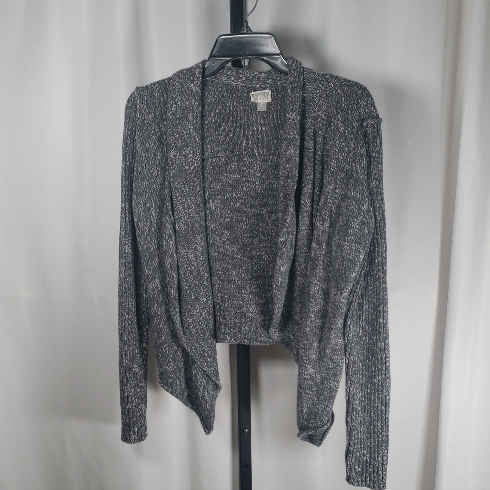 Converse One Star Charcoal Open-Front Cardigan -‎ SZ M